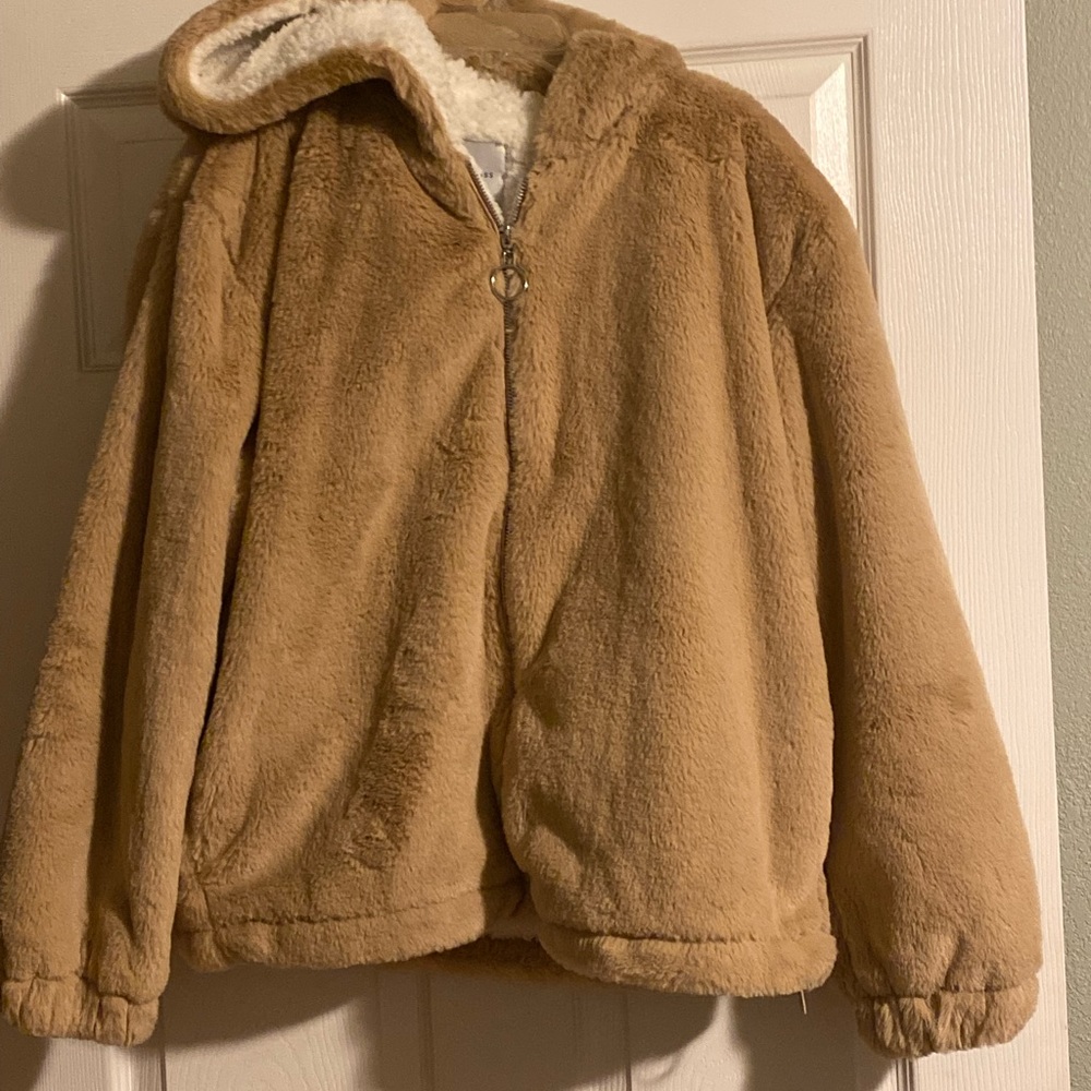 Fuzzy brown jacket